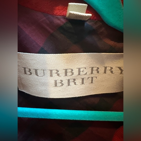 Burberry Brit Funnel Neck Wool Cashmere Twill Trench Coat - Picture 6 of 7